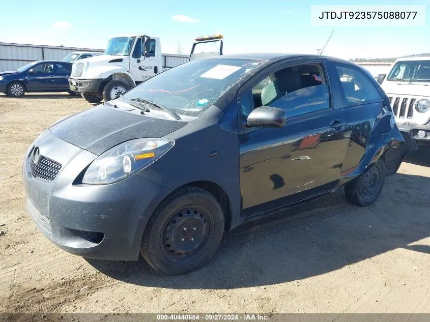 2007 Toyota Yaris VIN: JTDJT923575088077 Lot: 40440684