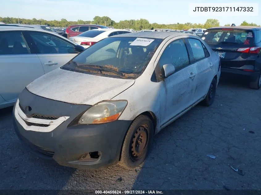 2007 Toyota Yaris VIN: JTDBT923171147332 Lot: 40455624