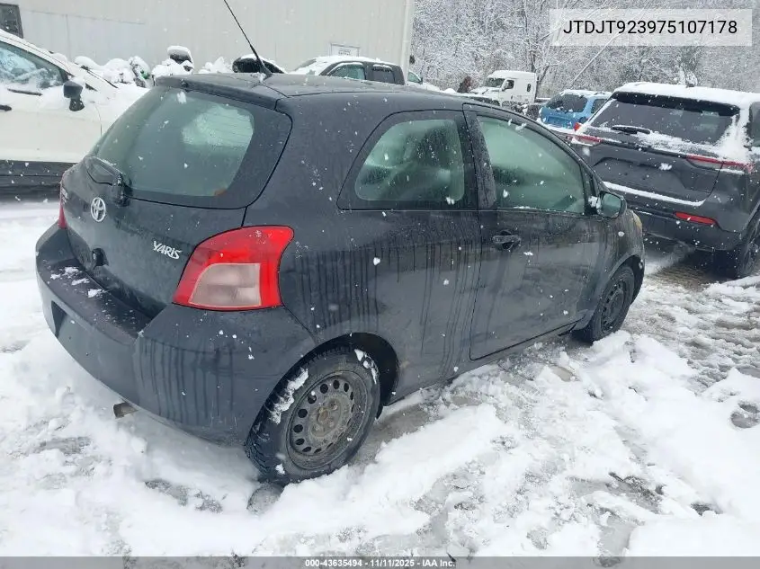 JTDJT923975107178 2007 Toyota Yaris