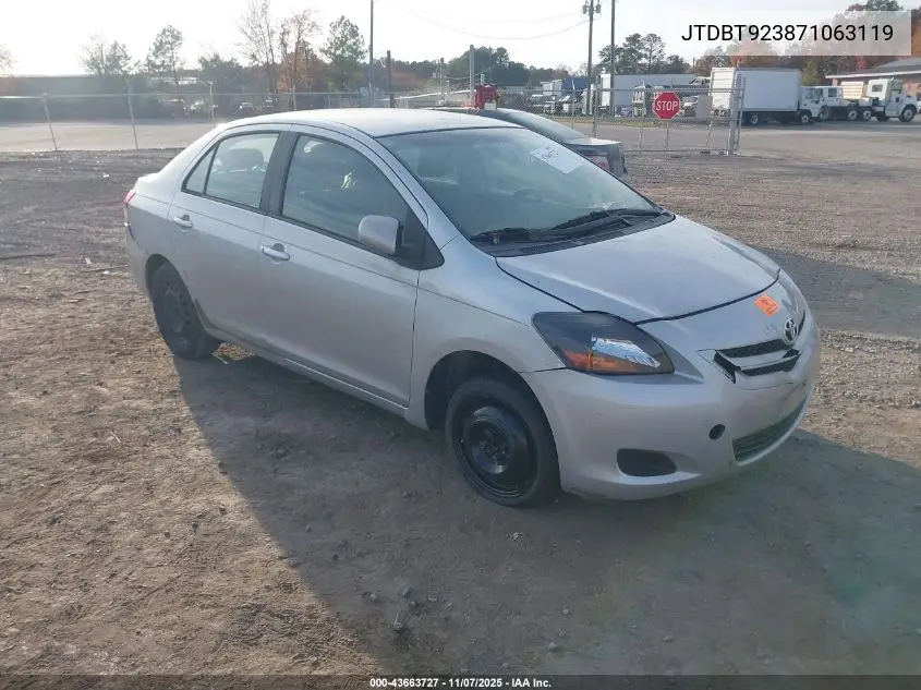 JTDBT923871063119 2007 Toyota Yaris