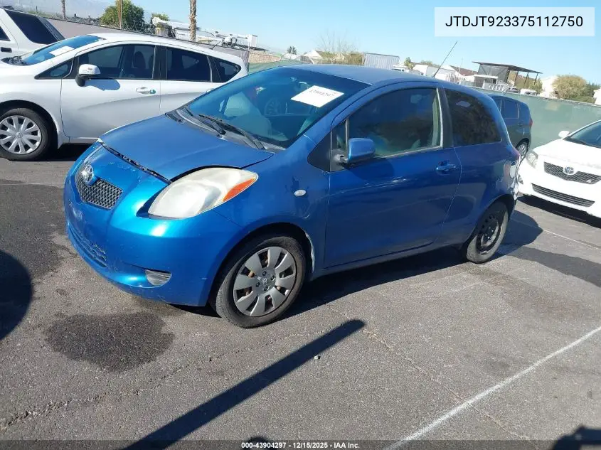 JTDJT923375112750 2007 Toyota Yaris