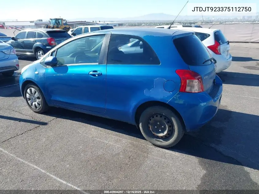 JTDJT923375112750 2007 Toyota Yaris