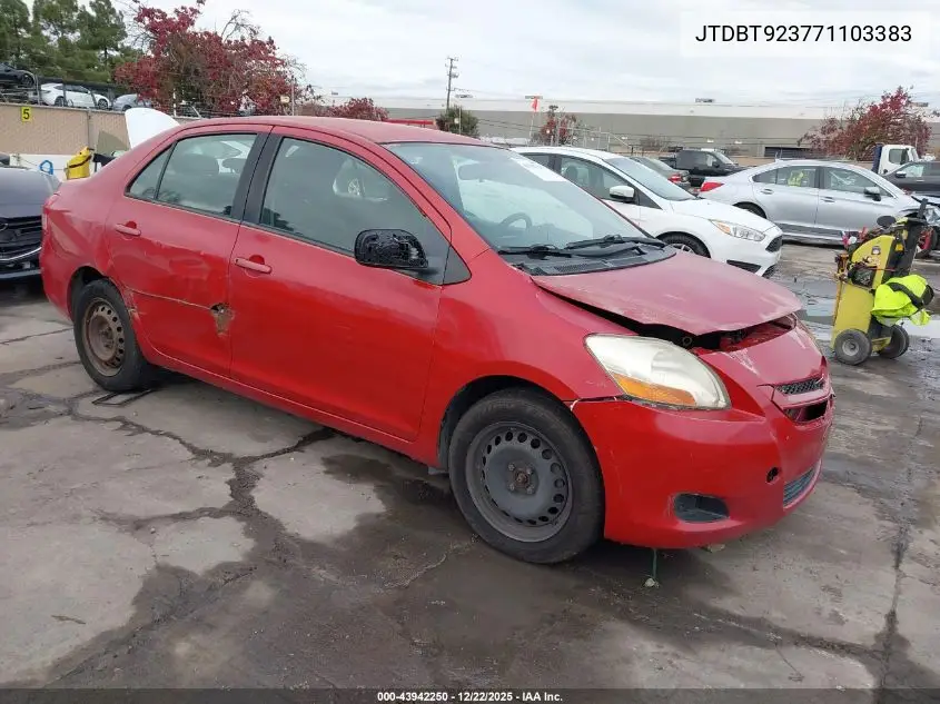 JTDBT923771103383 2007 Toyota Yaris