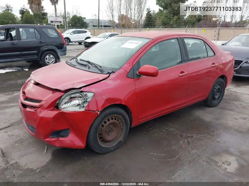 JTDBT923771103383 2007 Toyota Yaris