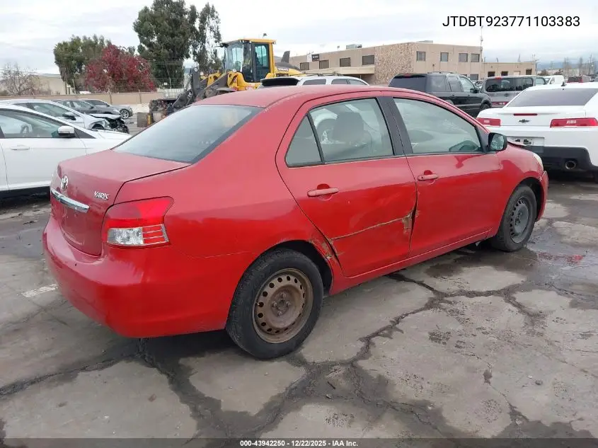 JTDBT923771103383 2007 Toyota Yaris
