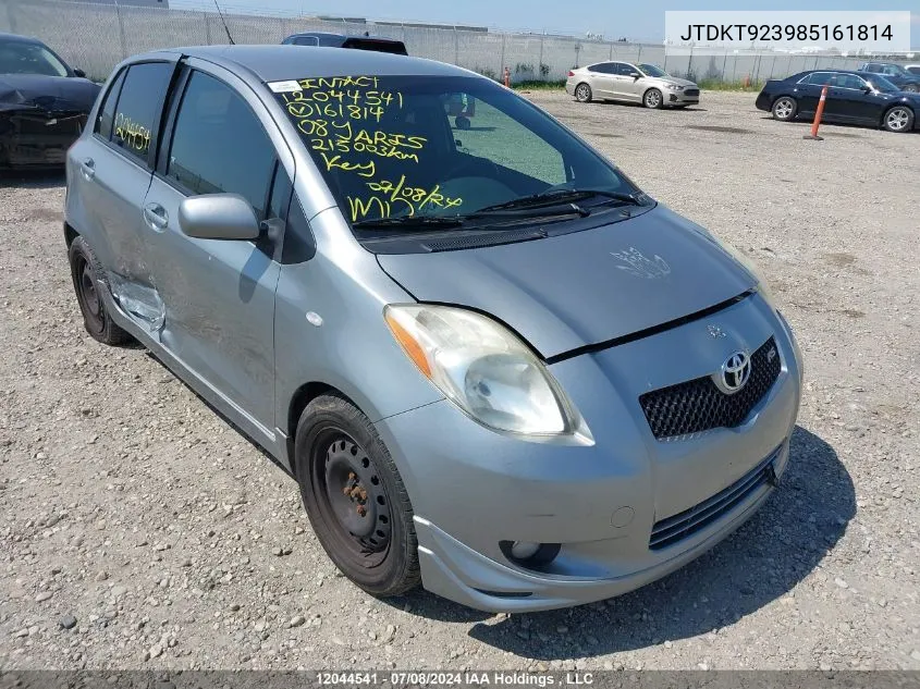 2008 Toyota Yaris VIN: JTDKT923985161814 Lot: 12044541