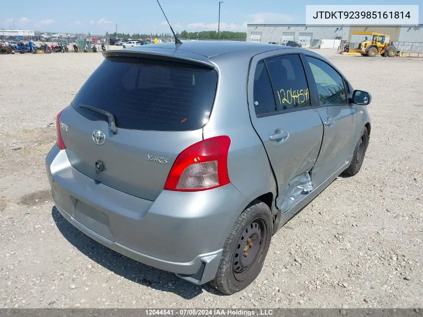 2008 Toyota Yaris VIN: JTDKT923985161814 Lot: 12044541