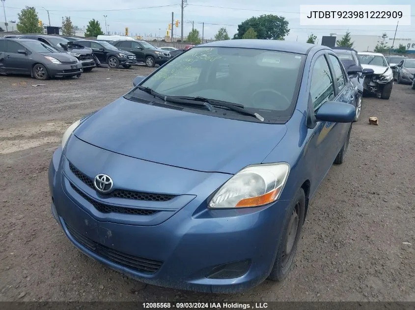 JTDBT923981222909 2008 Toyota Yaris