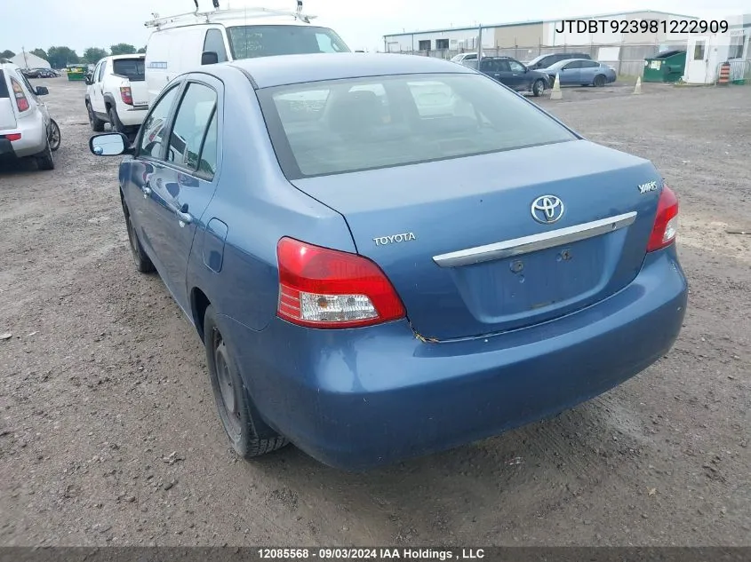 JTDBT923981222909 2008 Toyota Yaris