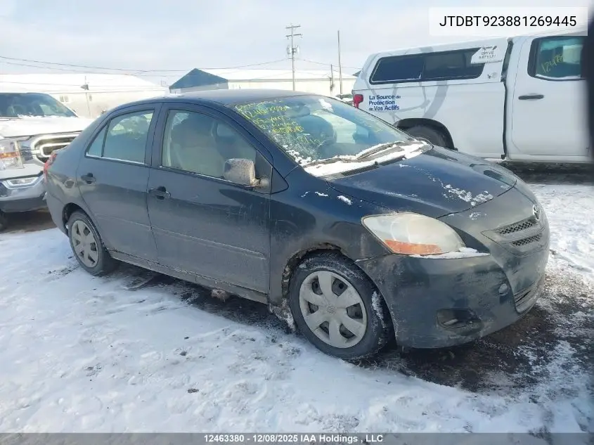 JTDBT923881269445 2008 Toyota Yaris