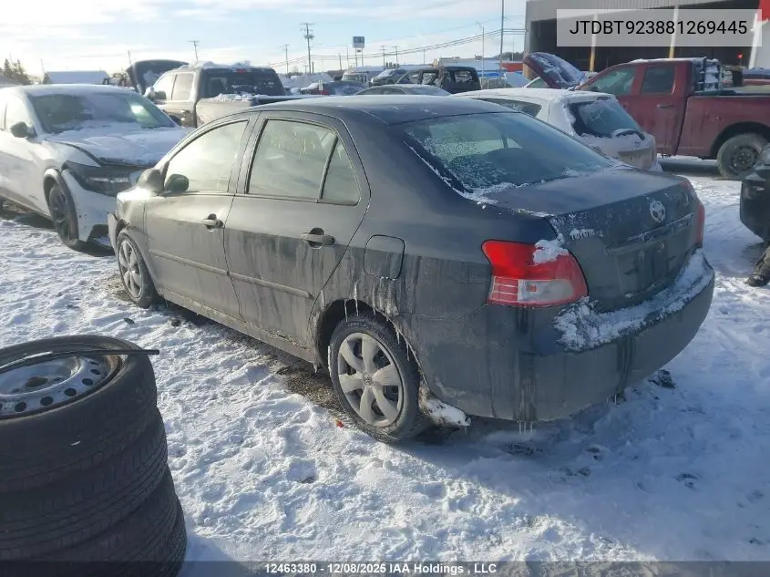 JTDBT923881269445 2008 Toyota Yaris