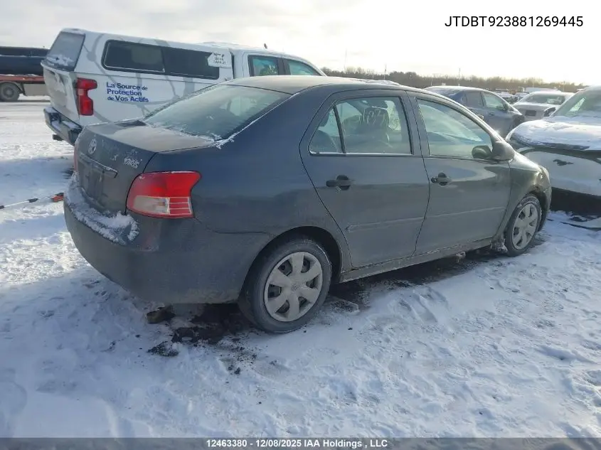 JTDBT923881269445 2008 Toyota Yaris