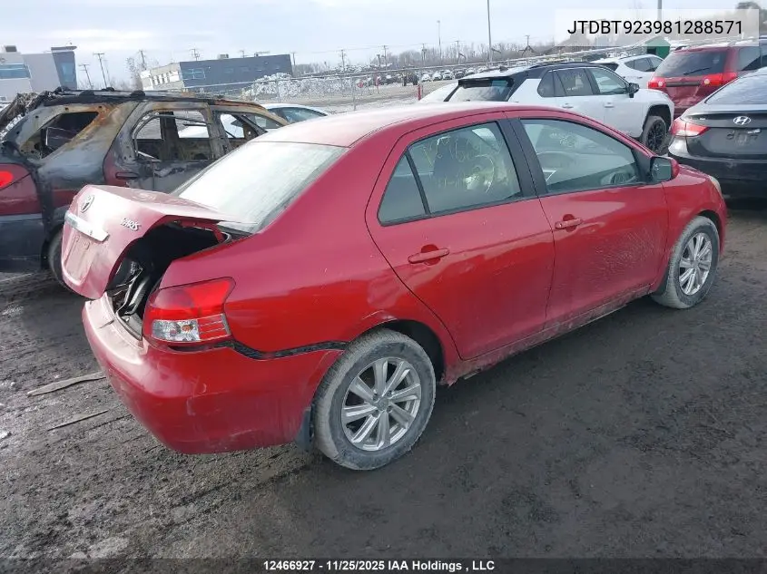 JTDBT923981288571 2008 Toyota Yaris