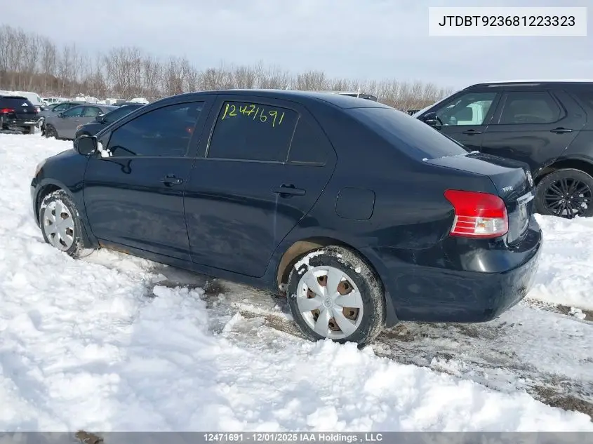 JTDBT923681223323 2008 Toyota Yaris