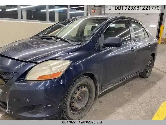 JTDBT923X81221770 2008 Toyota Yaris