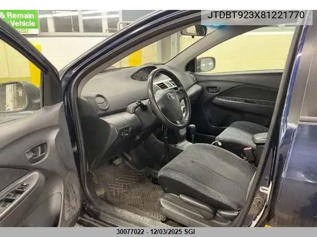 JTDBT923X81221770 2008 Toyota Yaris