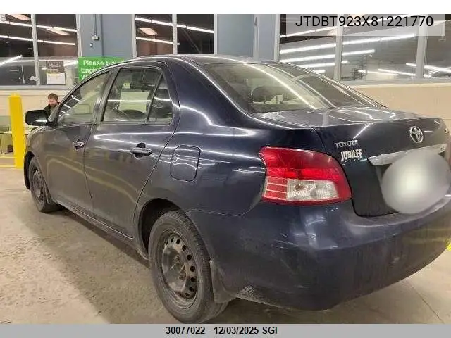 JTDBT923X81221770 2008 Toyota Yaris