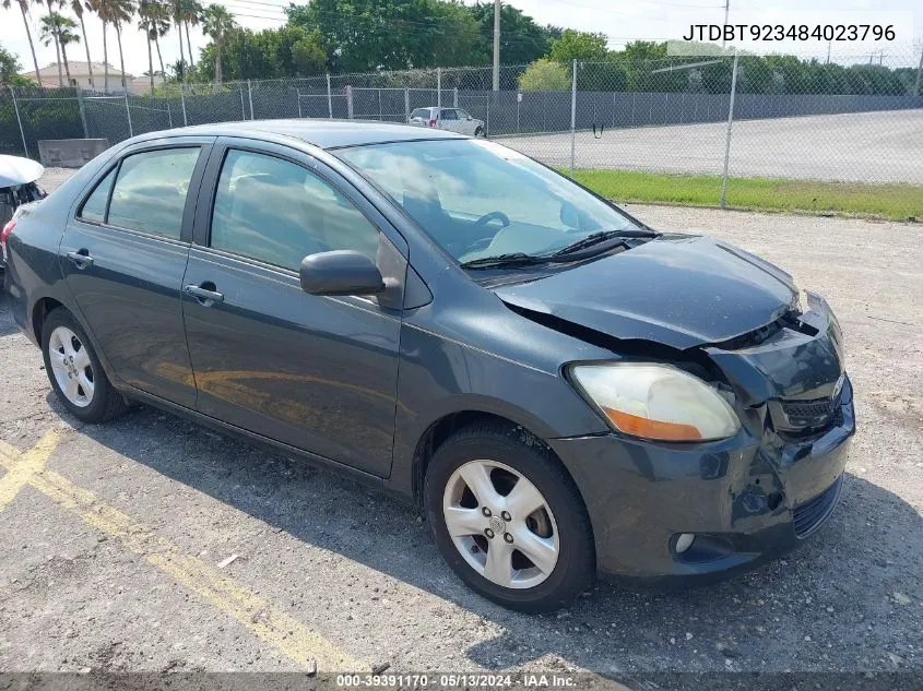 JTDBT923484023796 2008 Toyota Yaris