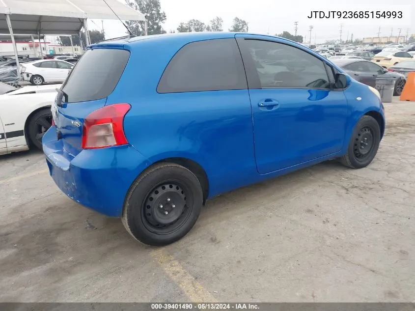 JTDJT923685154993 2008 Toyota Yaris