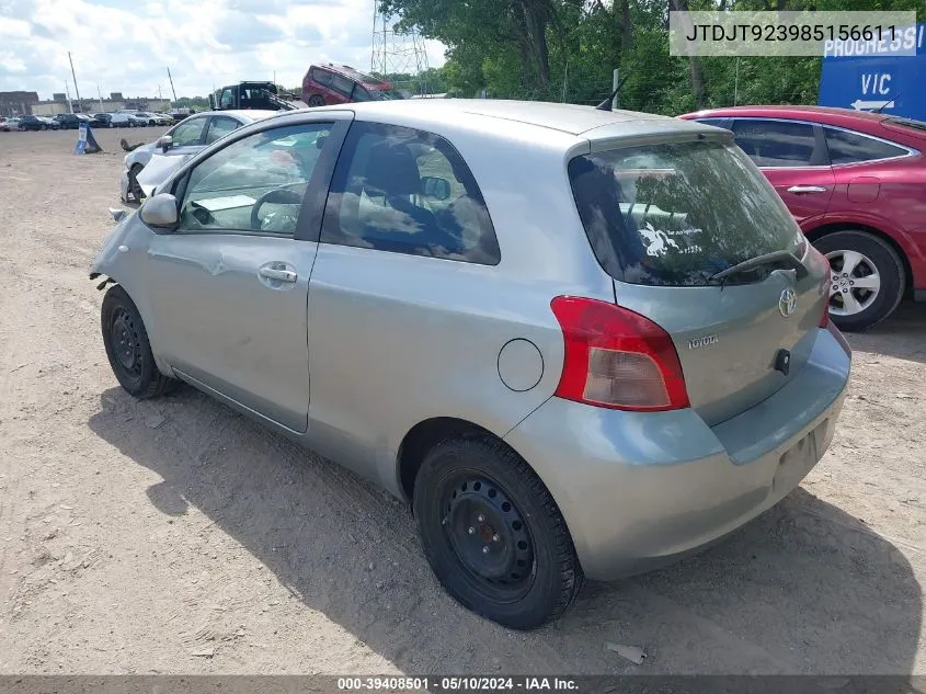 JTDJT923985156611 2008 Toyota Yaris