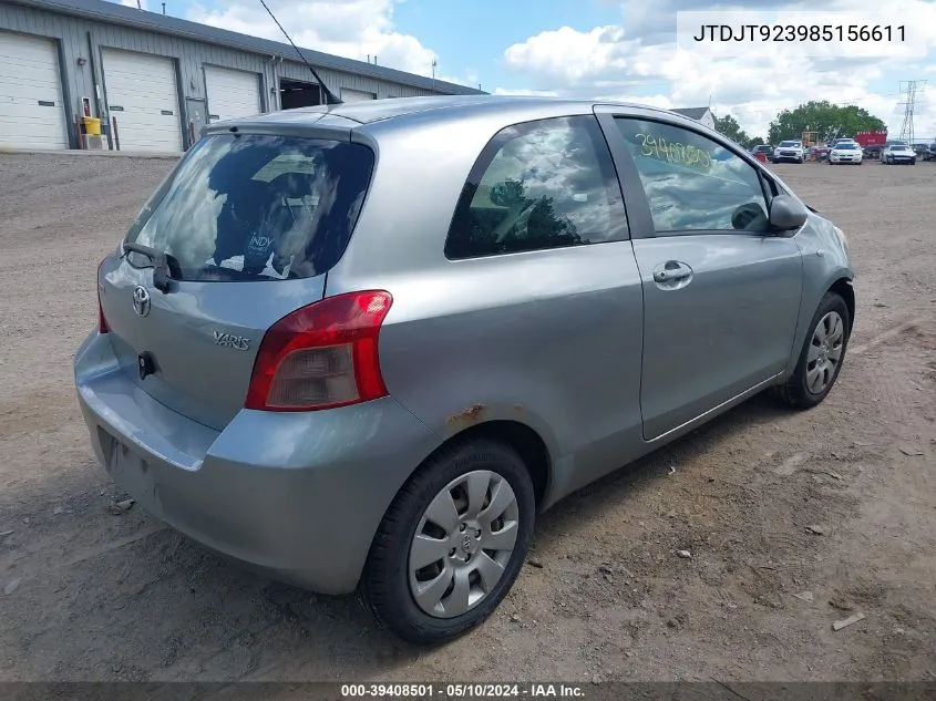 JTDJT923985156611 2008 Toyota Yaris