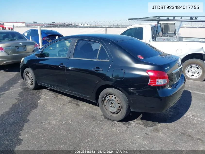 JTDBT923484017755 2008 Toyota Yaris