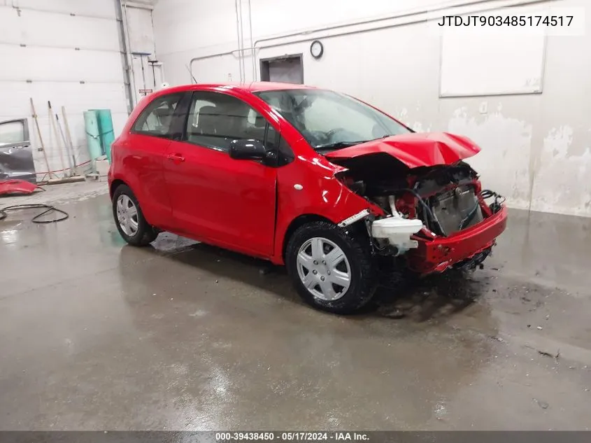 JTDJT903485174517 2008 Toyota Yaris