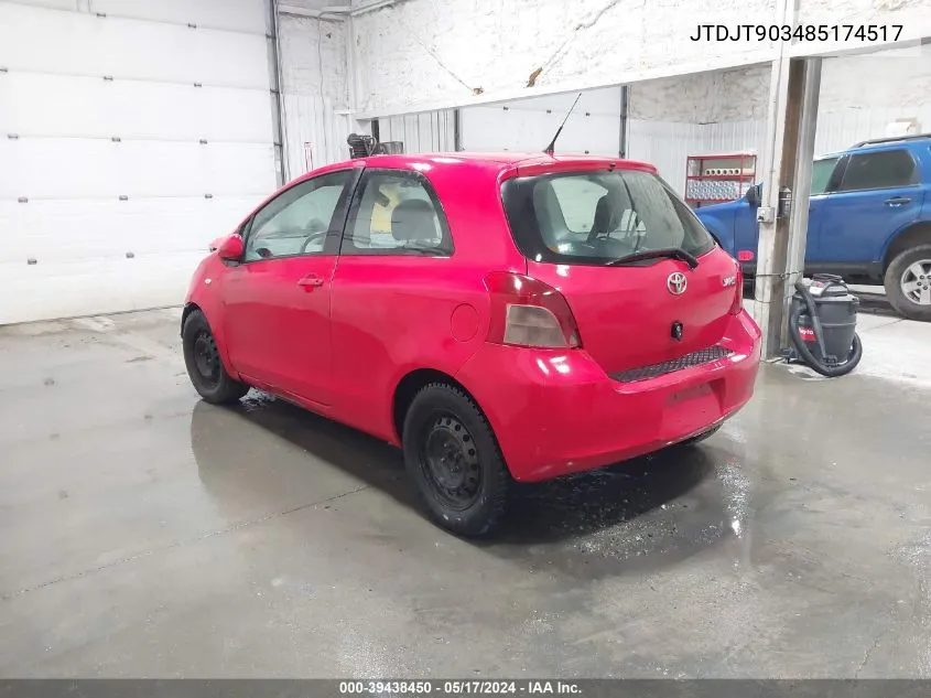 JTDJT903485174517 2008 Toyota Yaris