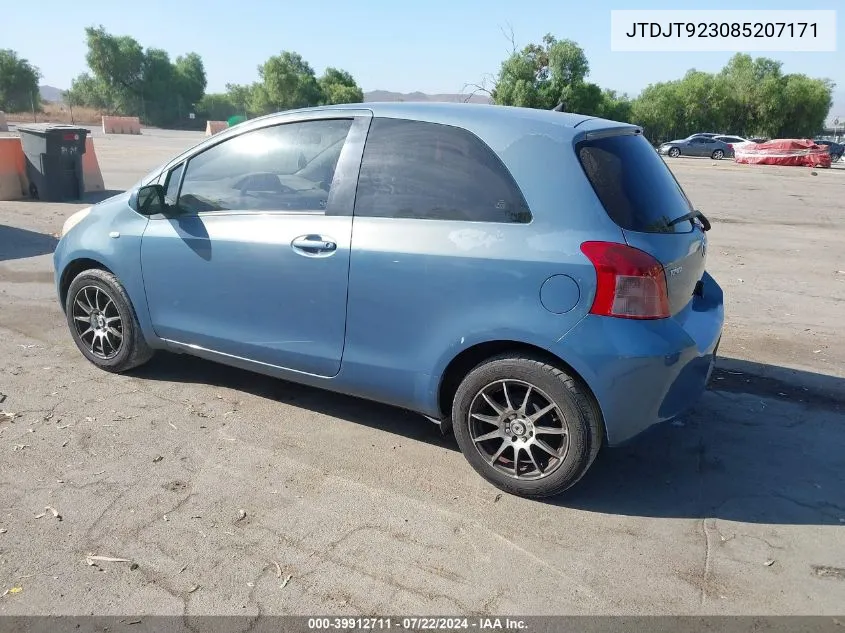 JTDJT923085207171 2008 Toyota Yaris