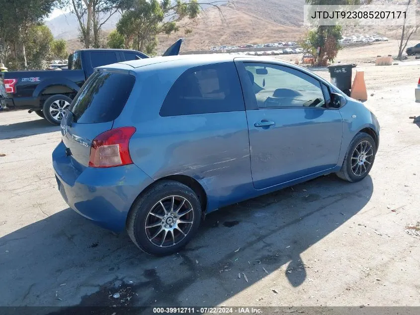 JTDJT923085207171 2008 Toyota Yaris