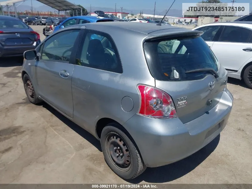 JTDJT923485175180 2008 Toyota Yaris