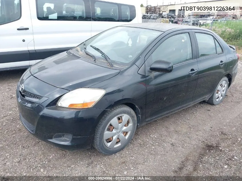 JTDBT903981226364 2008 Toyota Yaris