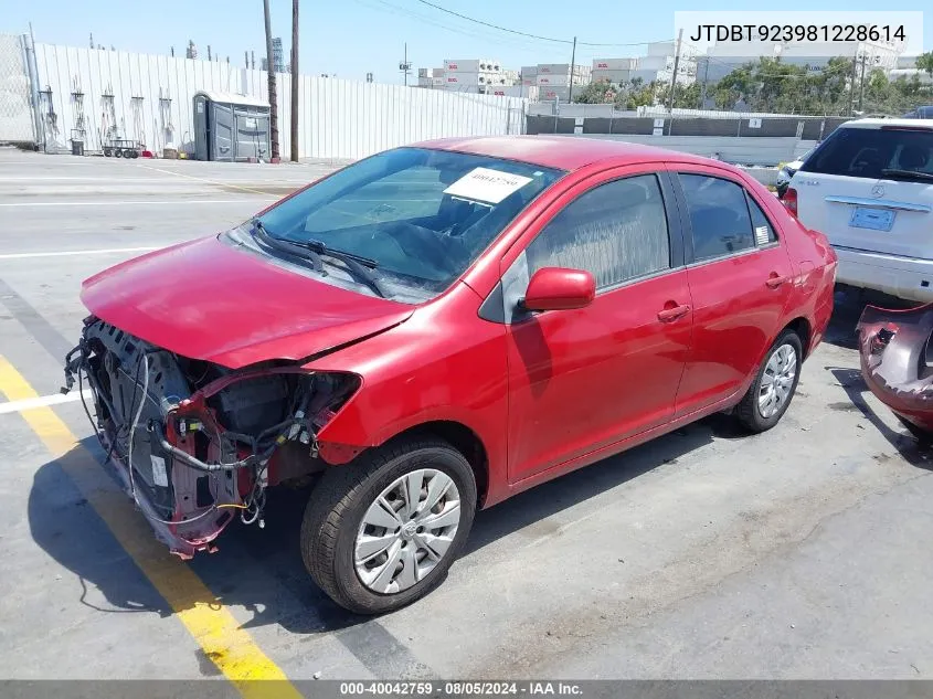 JTDBT923981228614 2008 Toyota Yaris