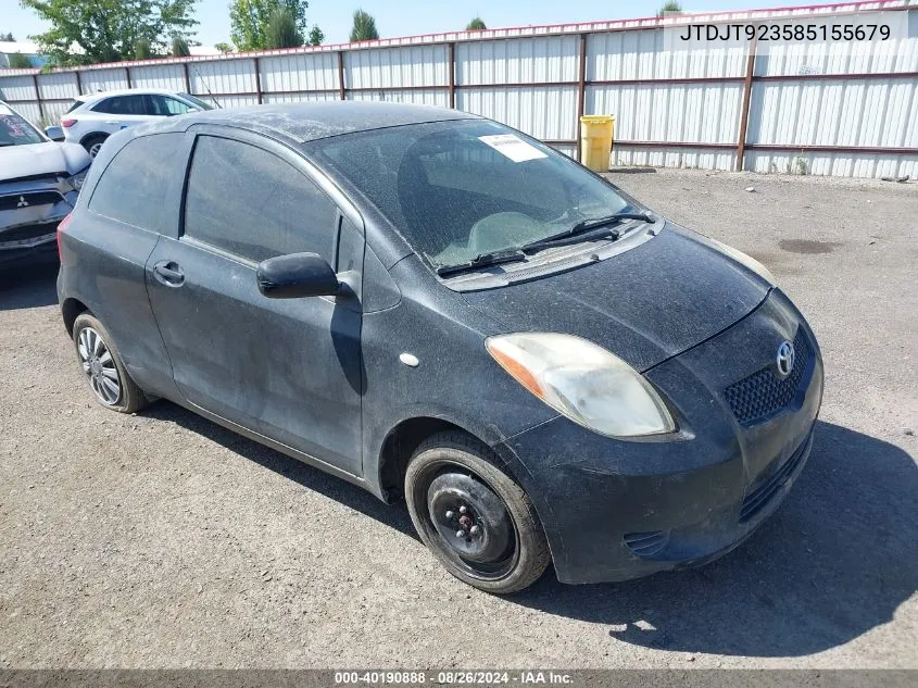 2008 Toyota Yaris VIN: JTDJT923585155679 Lot: 40190888