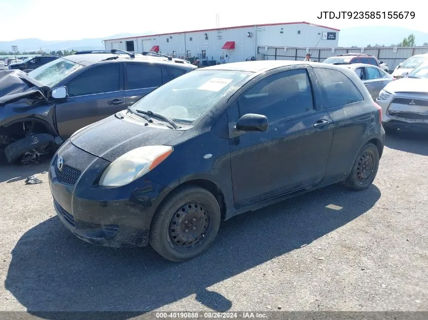 2008 Toyota Yaris VIN: JTDJT923585155679 Lot: 40190888