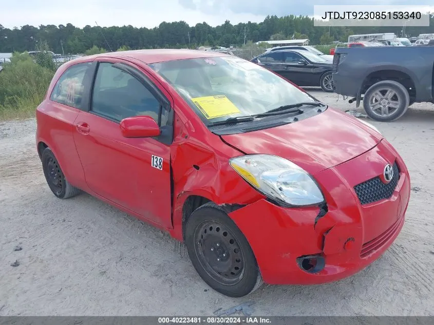 JTDJT923085153340 2008 Toyota Yaris