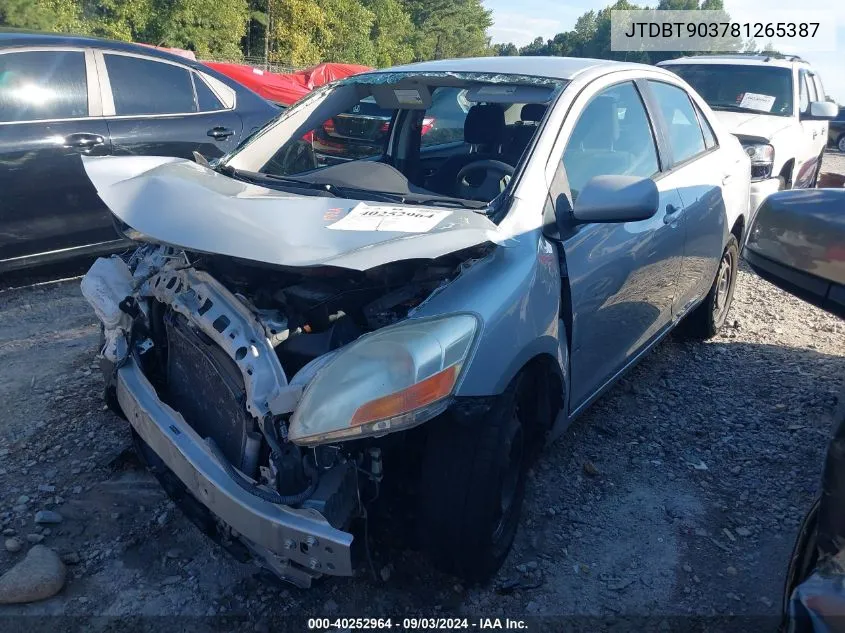 JTDBT903781265387 2008 Toyota Yaris