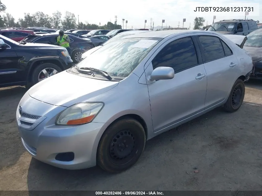 2008 Toyota Yaris VIN: JTDBT923681231731 Lot: 40282486