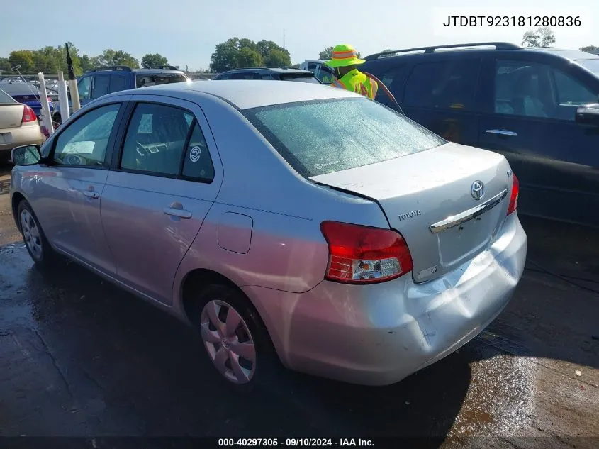 2008 Toyota Yaris VIN: JTDBT923181280836 Lot: 40297305