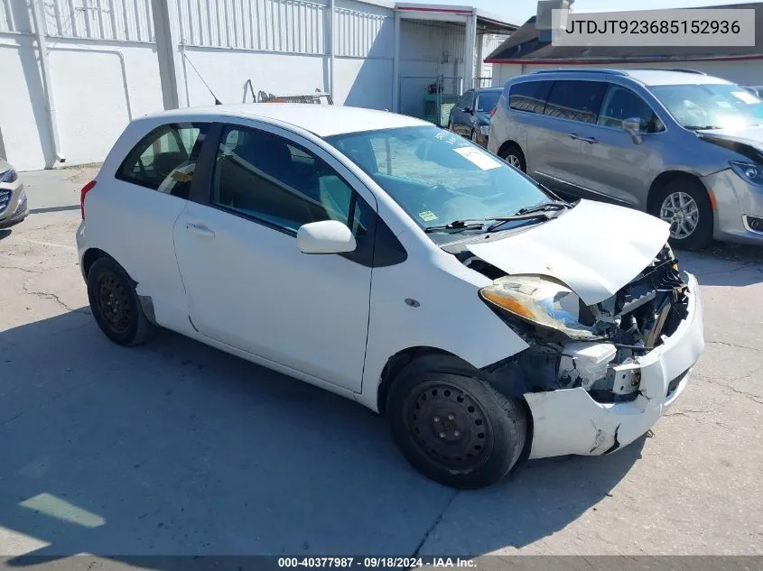 JTDJT923685152936 2008 Toyota Yaris