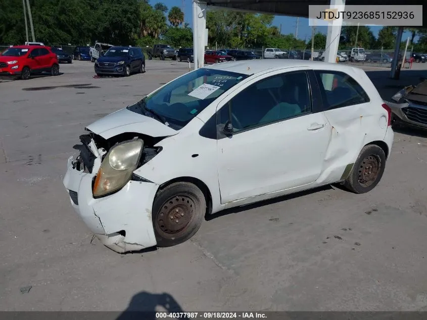 JTDJT923685152936 2008 Toyota Yaris