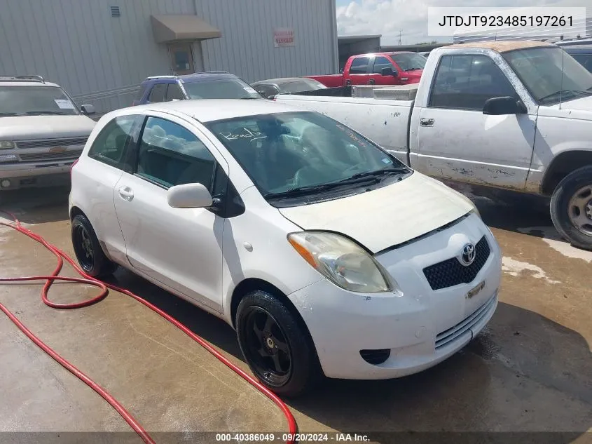 2008 Toyota Yaris VIN: JTDJT923485197261 Lot: 40386049