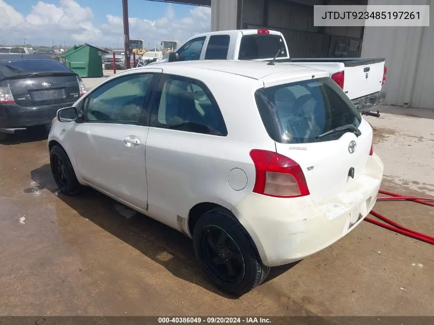 JTDJT923485197261 2008 Toyota Yaris