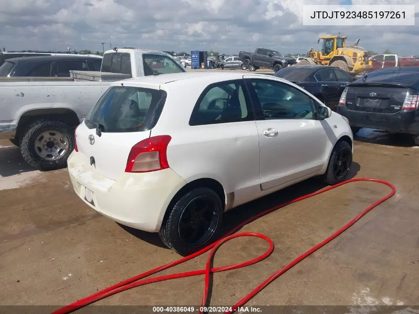 JTDJT923485197261 2008 Toyota Yaris