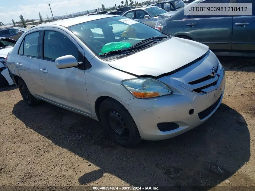 JTDBT903981218412 2008 Toyota Yaris