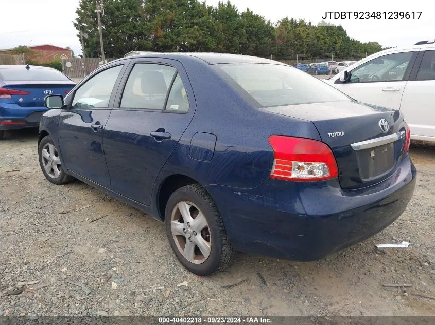 JTDBT923481239617 2008 Toyota Yaris