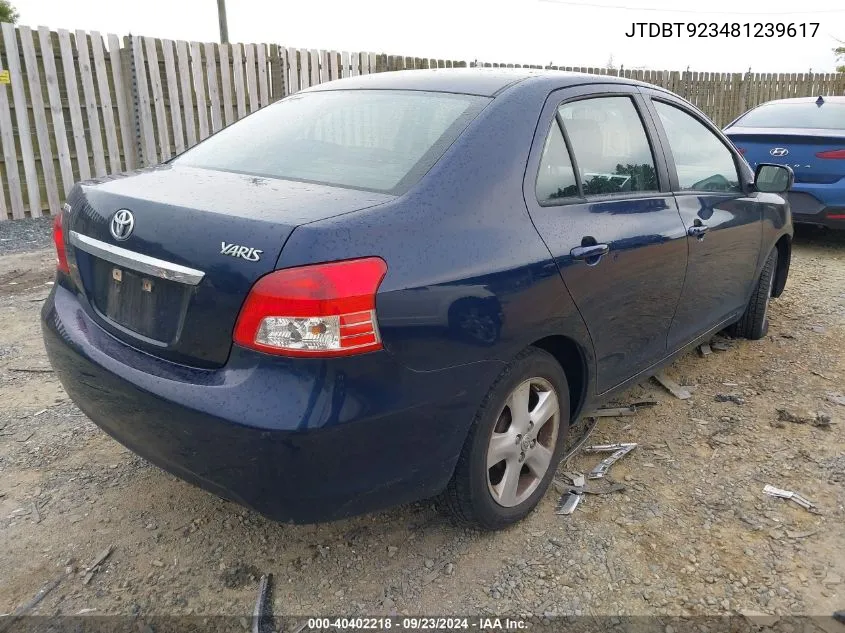 JTDBT923481239617 2008 Toyota Yaris