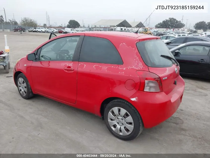 JTDJT923185159244 2008 Toyota Yaris