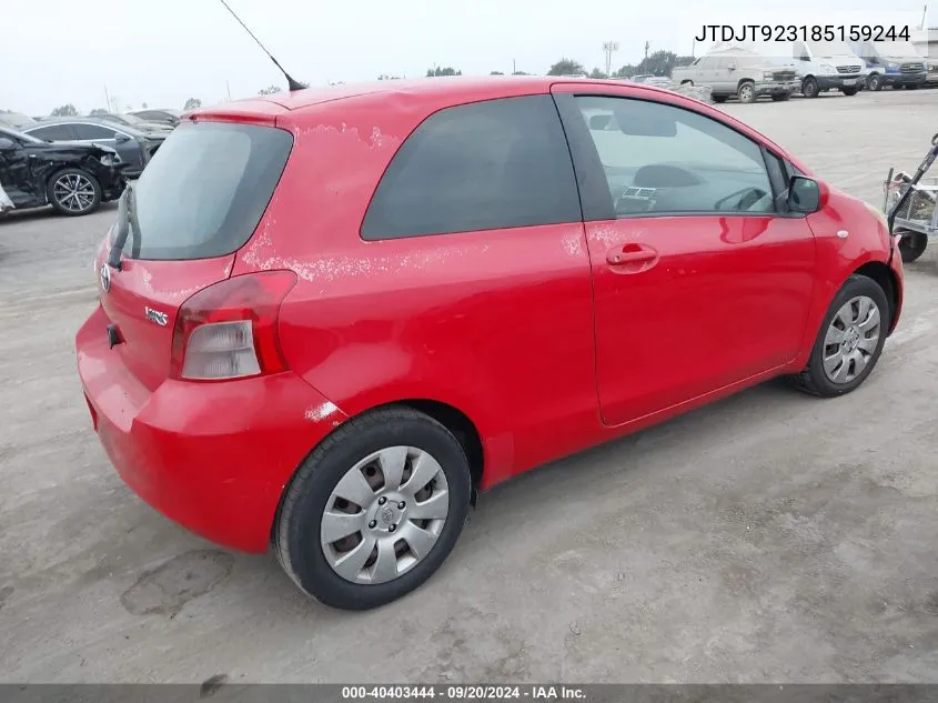 JTDJT923185159244 2008 Toyota Yaris