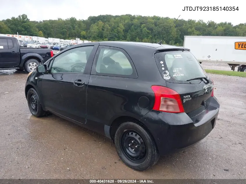 JTDJT923185140354 2008 Toyota Yaris